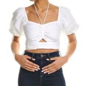 NWT - BODEN Halter Neck Cut Out Crop Top - Size 8
